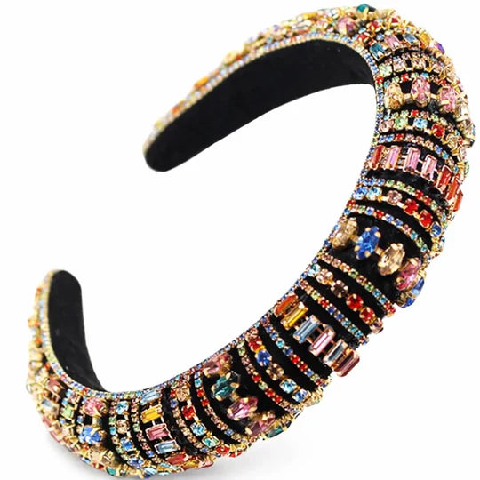 Deco Rainbow Embellished Bling Headband