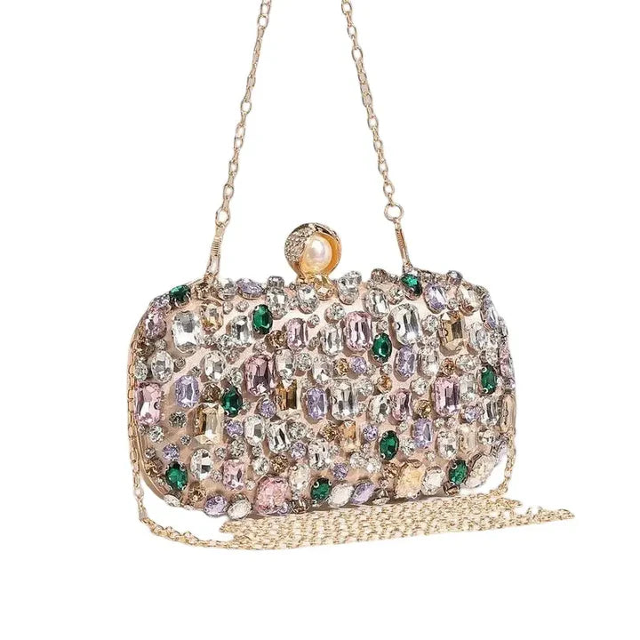Opaline Nude Jewel clutch