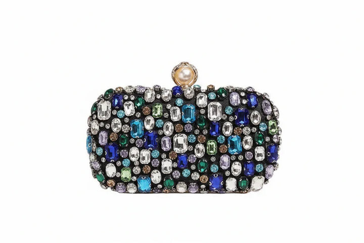 Opaline Black Jewel clutch