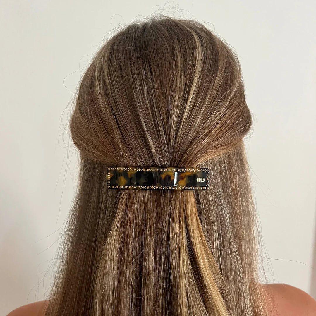 Acetate Barrette - Gaia with Crystals