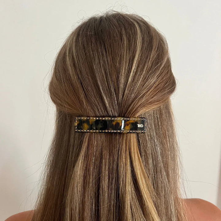 Acetate Barrette - Gaia with Crystals
