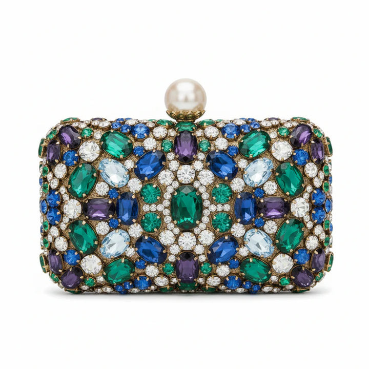Opaline Black Jewel clutch