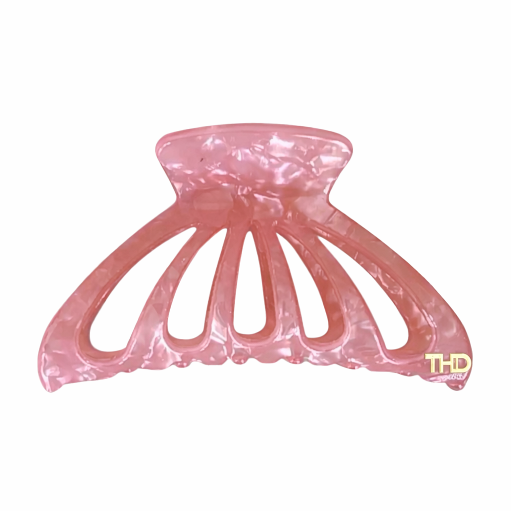 WS - Acetate Large Cutout Hair Claw- Pearl Pink Tania Hird Designs