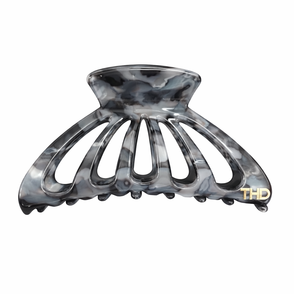 WS - Acetate Large Cutout Hair Claw - Silver  757953171409 Tania Hird Designs