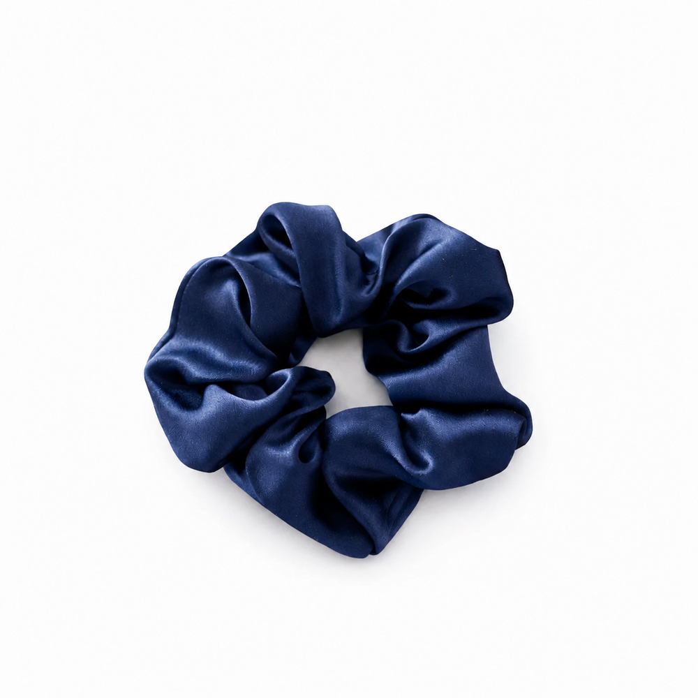 WS Silk Volume Scrunchie - Navy