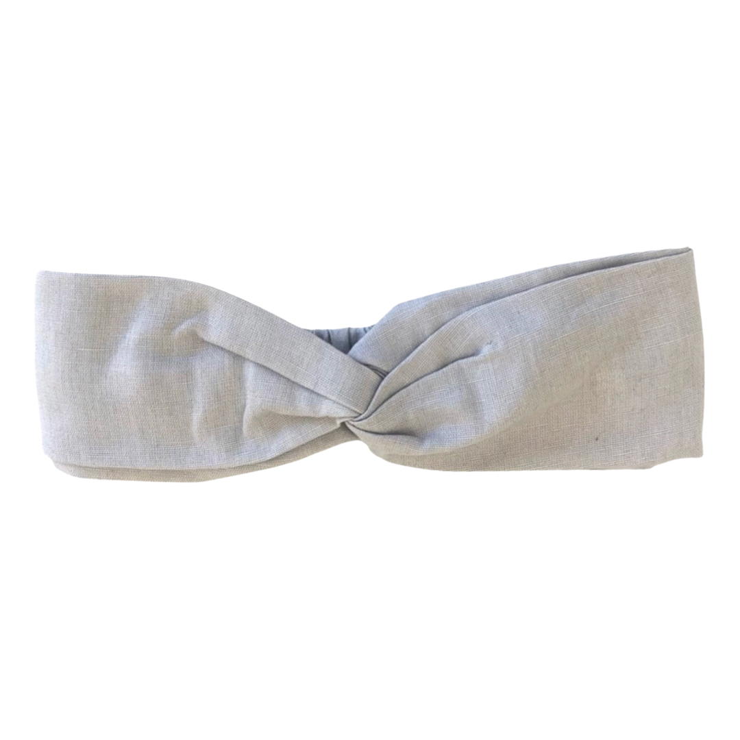 WS Linen Elastic Headband - French Grey - Hero