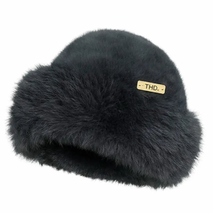 Faux Fur Peruvian Hat -  Black Tania Hird Designs