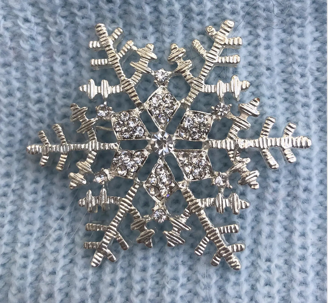 WS Angora Blend Beanie with Snowflake - Blue - Image 1
