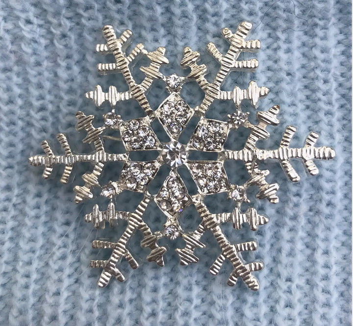WS Angora Blend Beanie with Snowflake - Blue - Image 1