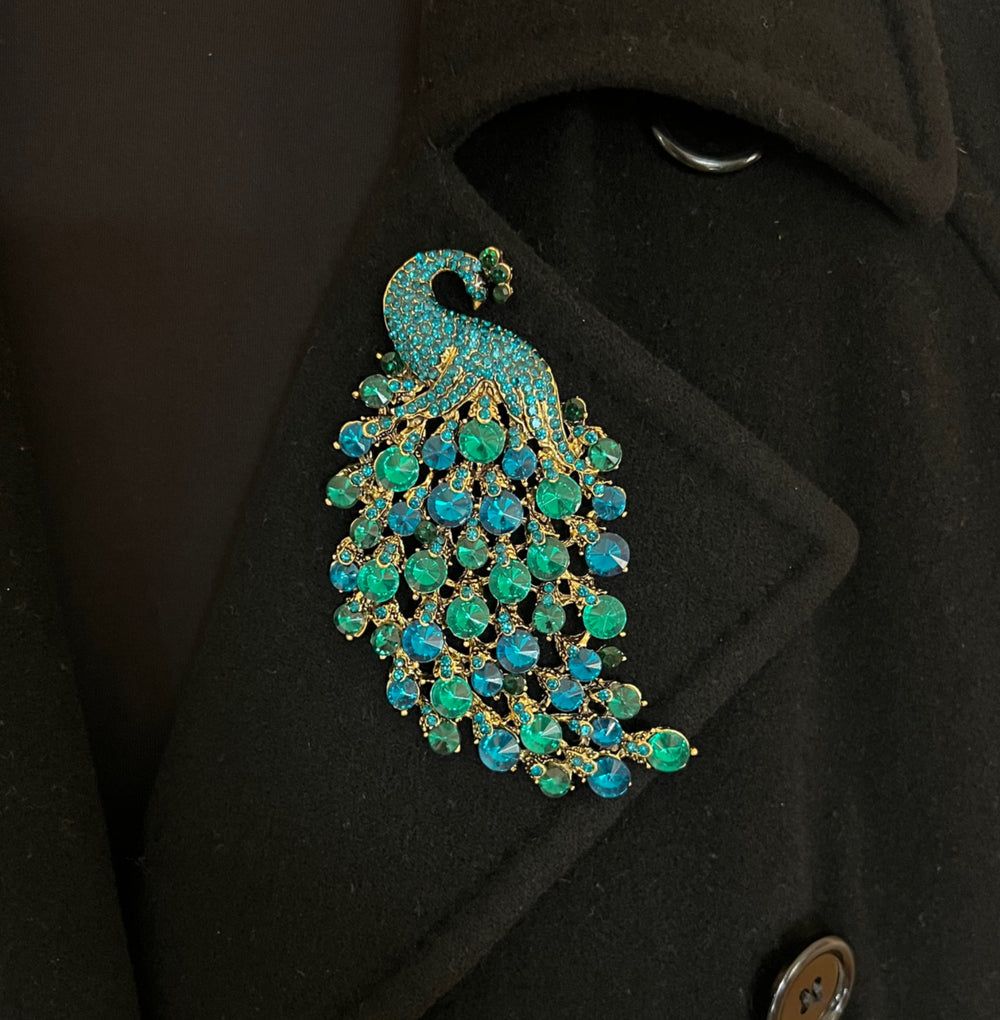 WS Brooch -Majestic Peacock