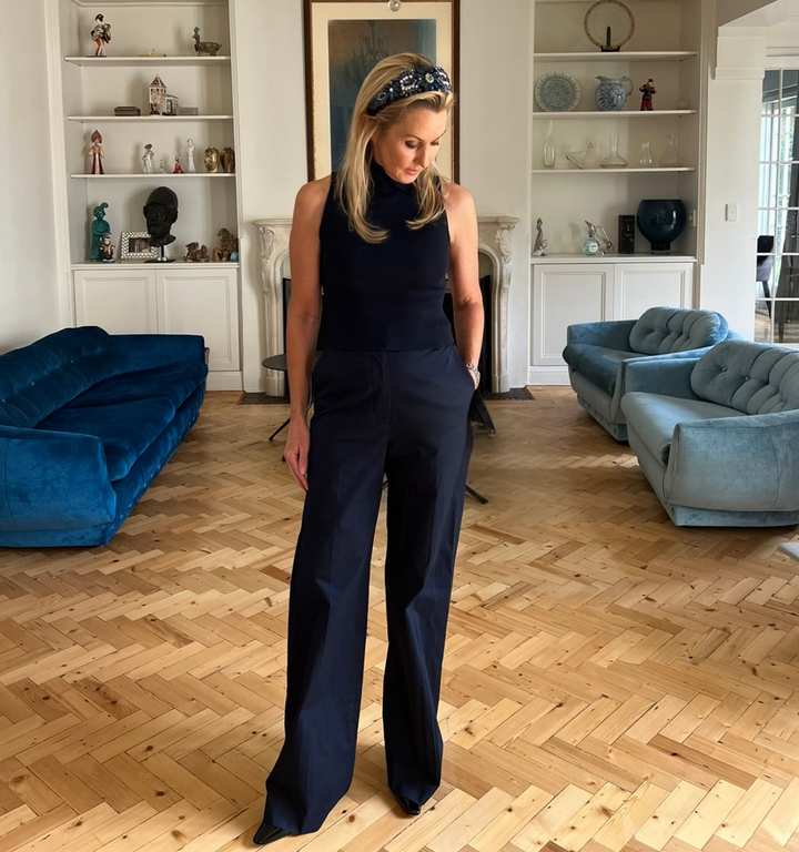 WS Nichola Navy encrusted Headband