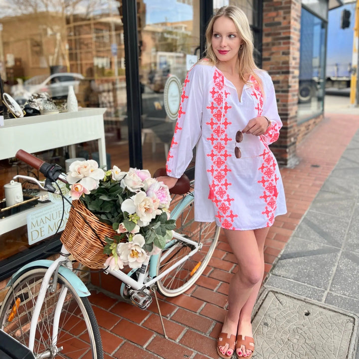 Ikaria Dress Long - Neon Pink - Hero