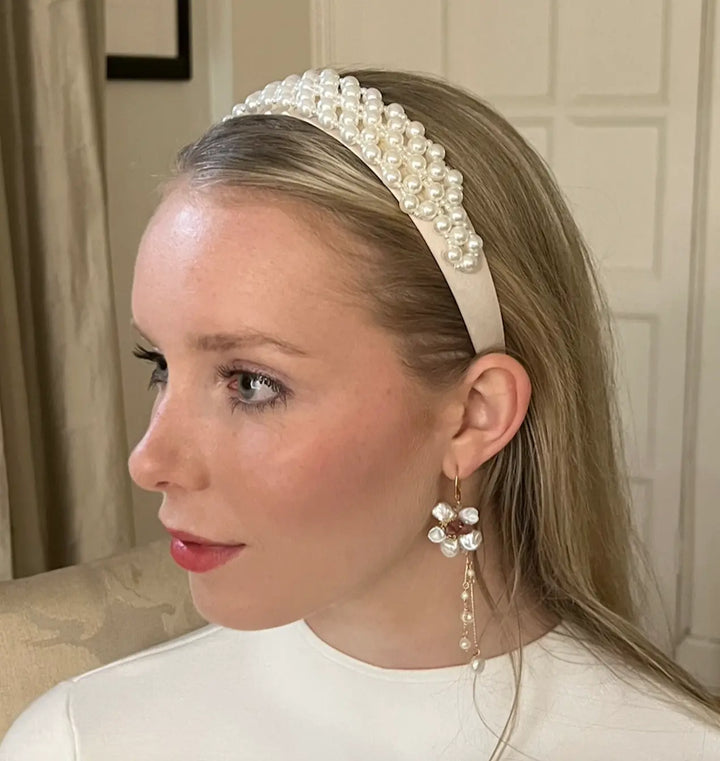WS - Pearl Statement Headband - Pearl & Nude - Image 1