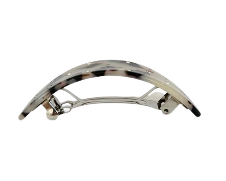 Acetate Barrette Oval & Crystal L Tort