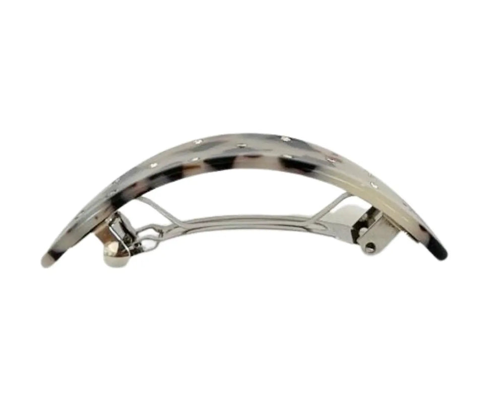 Acetate Barrette Oval & Crystal L Tort