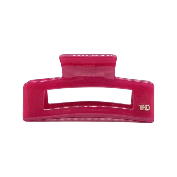 Acetate Rectangular Hair claw in Viva Magenta