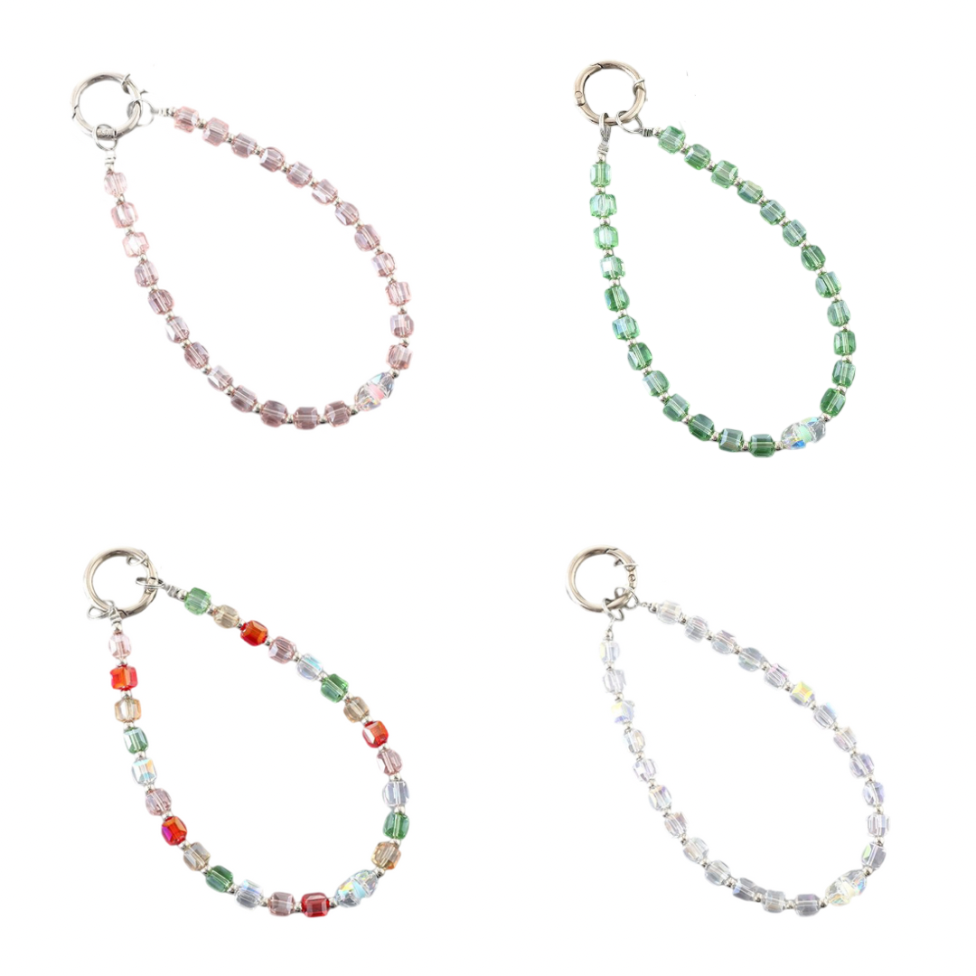Crystal Wrist Phone Strap - Pink