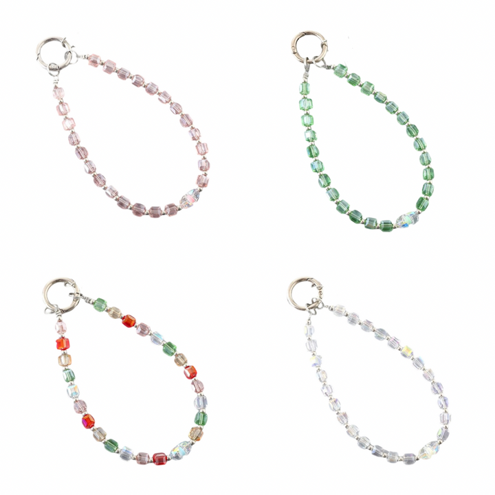 Crystal Wrist Phone Strap - transparent