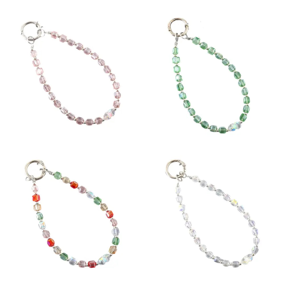 Crystal Wrist Phone Strap - Pink