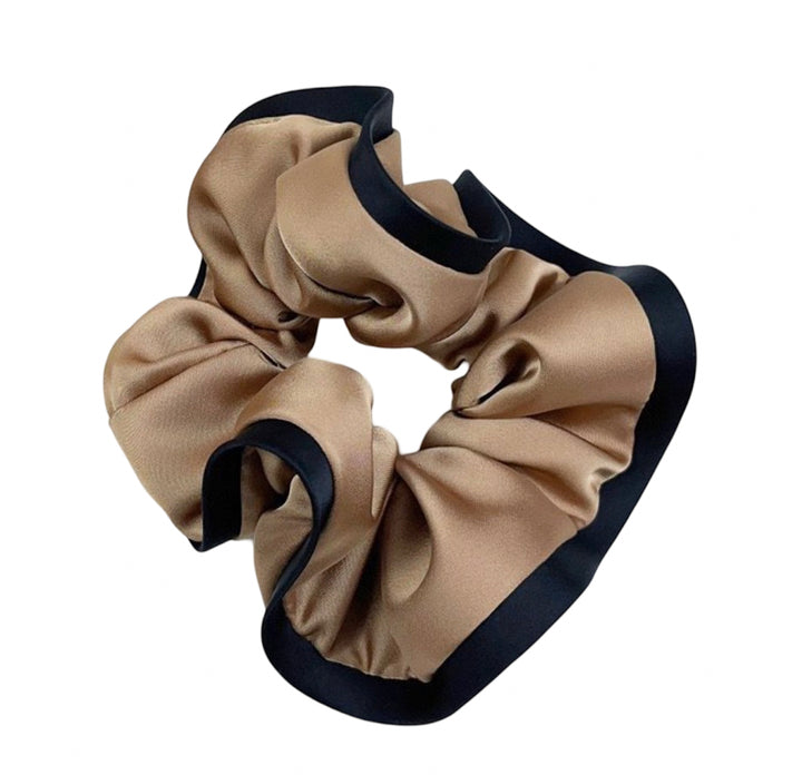 Scrunchie- Mocha with Black trim