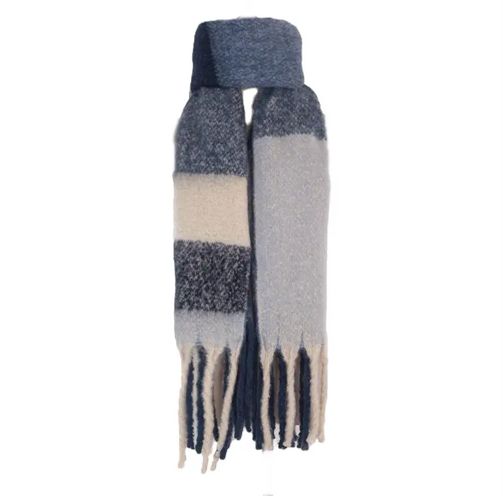 WS - Oversized Cuddly Blanket Scarf -Grey
