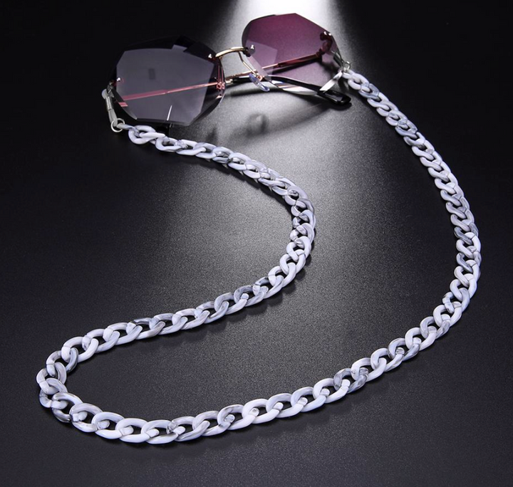 Glasses / Sunglass Chain in Grey and White