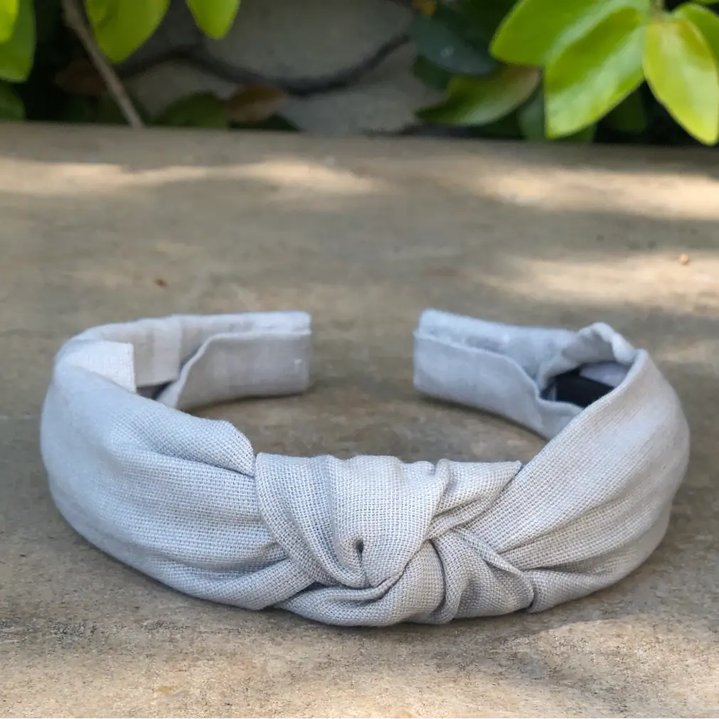 WS - Linen Structured Headband - French Grey - Image 2