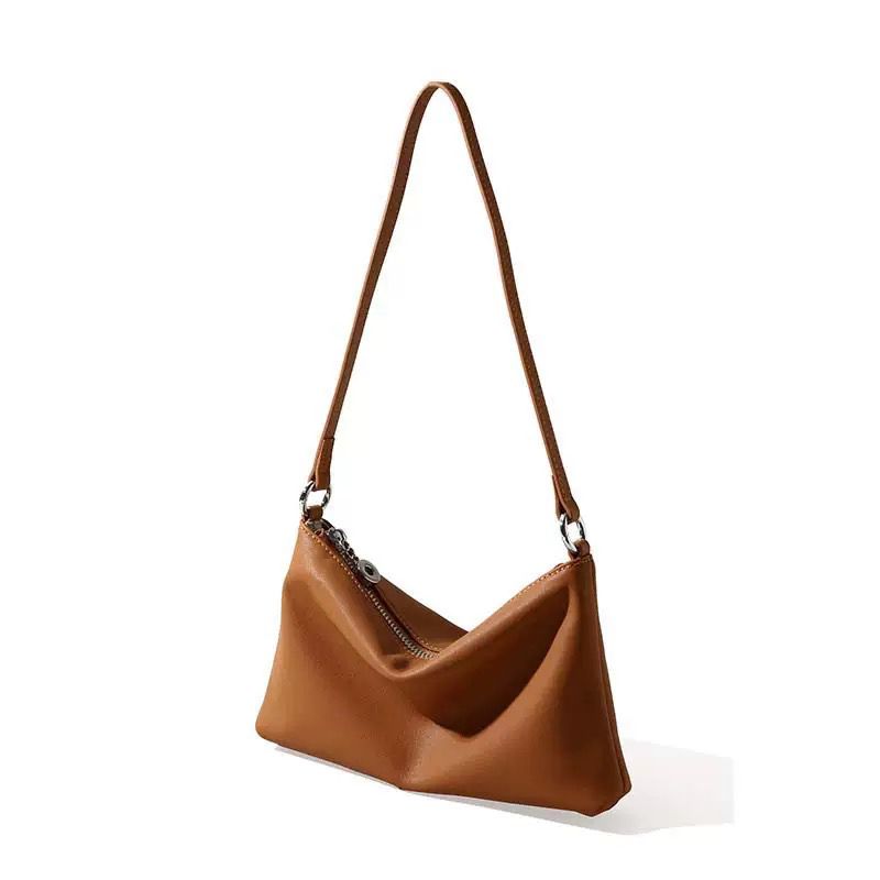 Parisienne cowhide shoulder bag in Tan