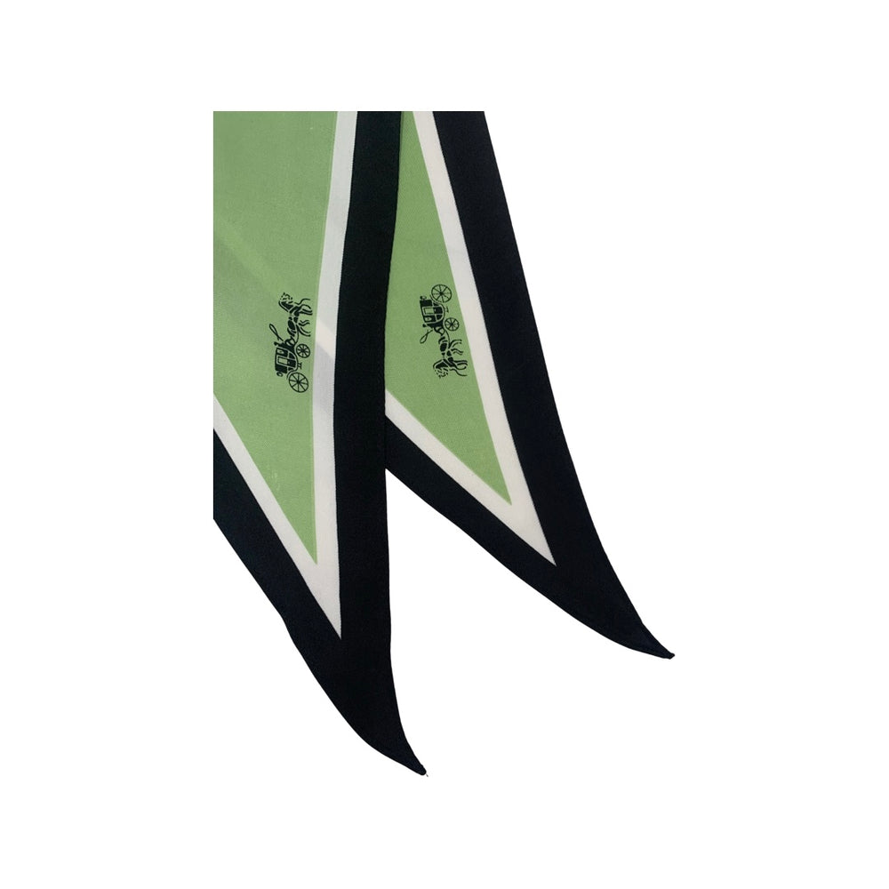 Neckscarf / Hairscarf - in green, white and Black