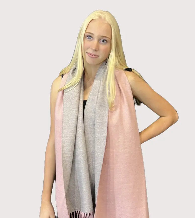 Scarf Two Tone - Pink/Grey