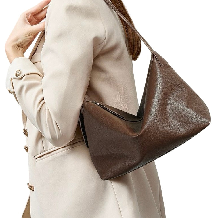 WS Chicago Cowhide Shoulder Bag - Brown - Image 1