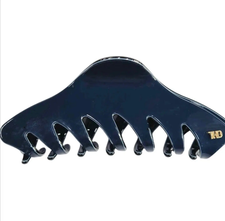 WS Cassandra acetate oversized Hair claw clip in Deep Blue