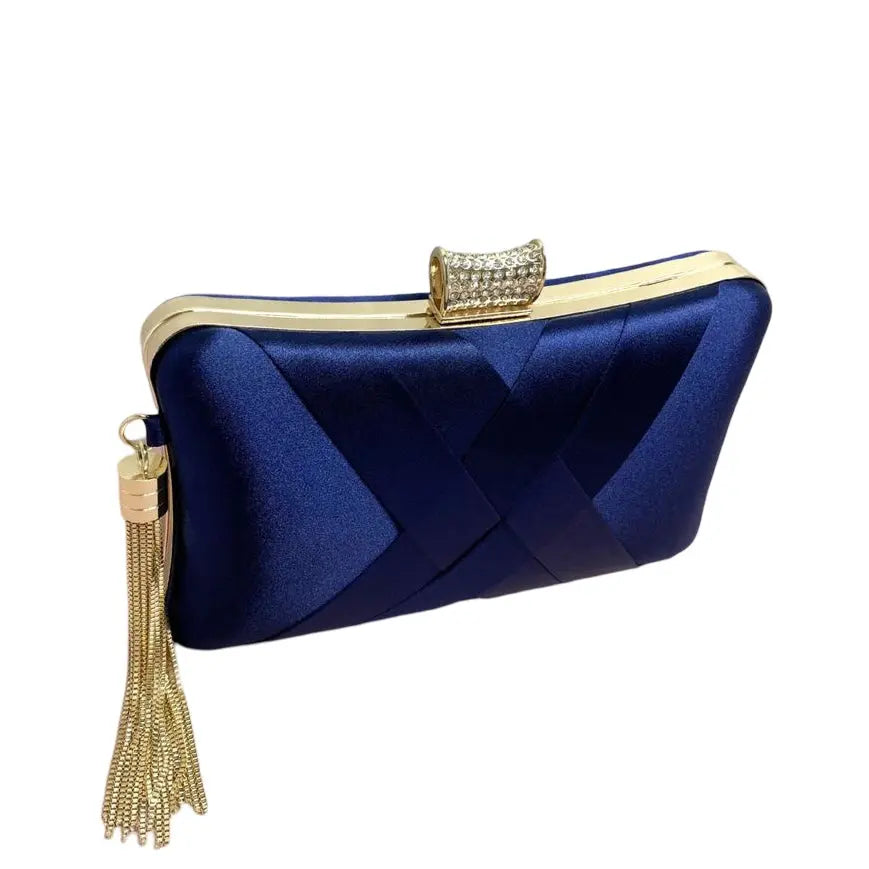 Satin Cross Bag Navy