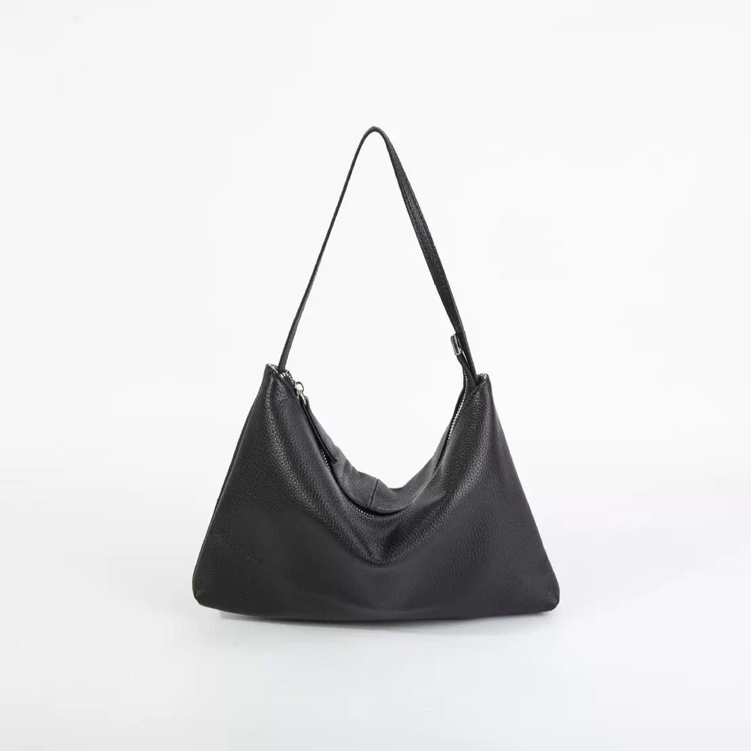 WS Seattle cowhide shoulder bag in Black Tania Hird Designs