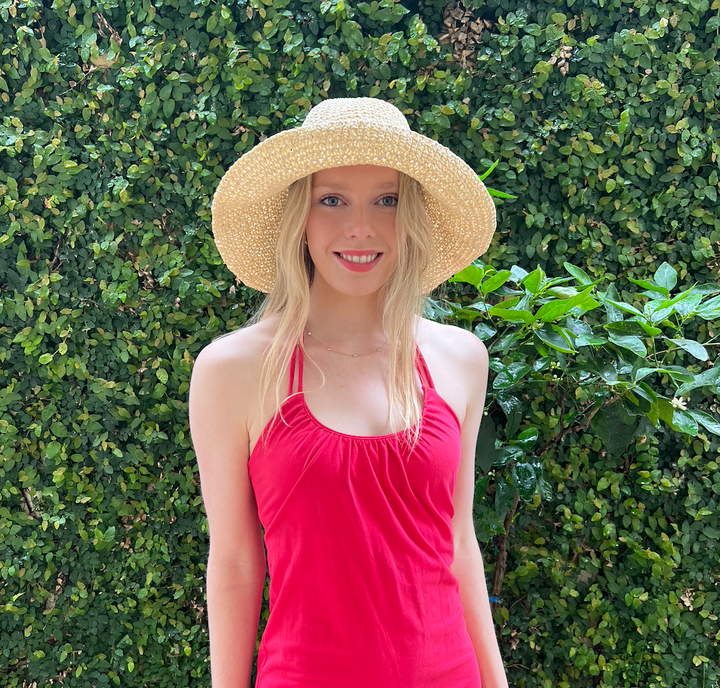 Woven Sunhat in Natural Straw/Beige