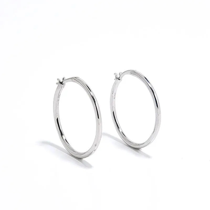 Sterling Silver Hoop Earrings 4cm