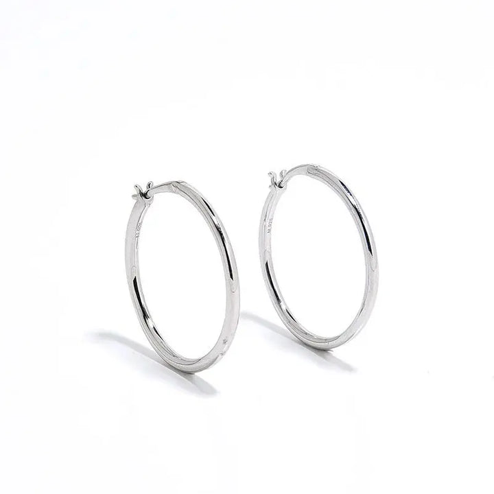 Sterling Silver Hoop Earrings 4cm
