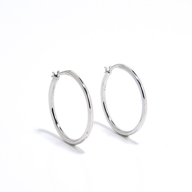 Sterling Silver Hoop Earrings 4cm