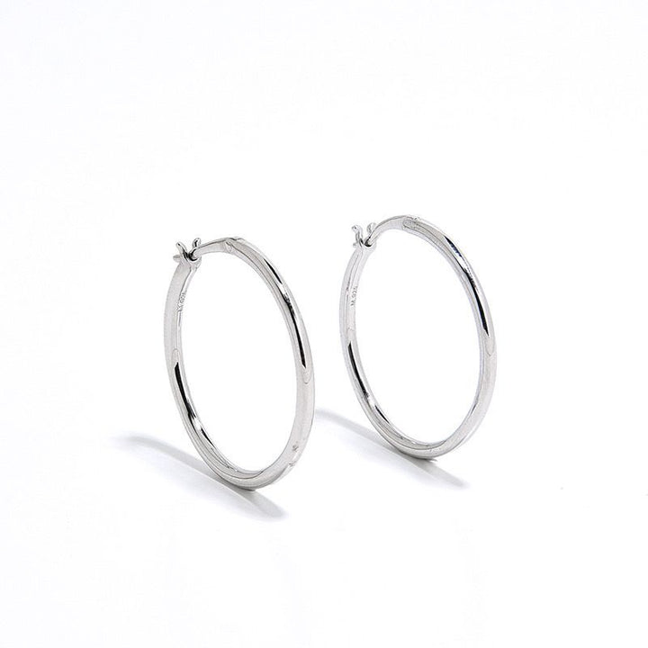 Sterling Silver Hoop Earrings 4cm