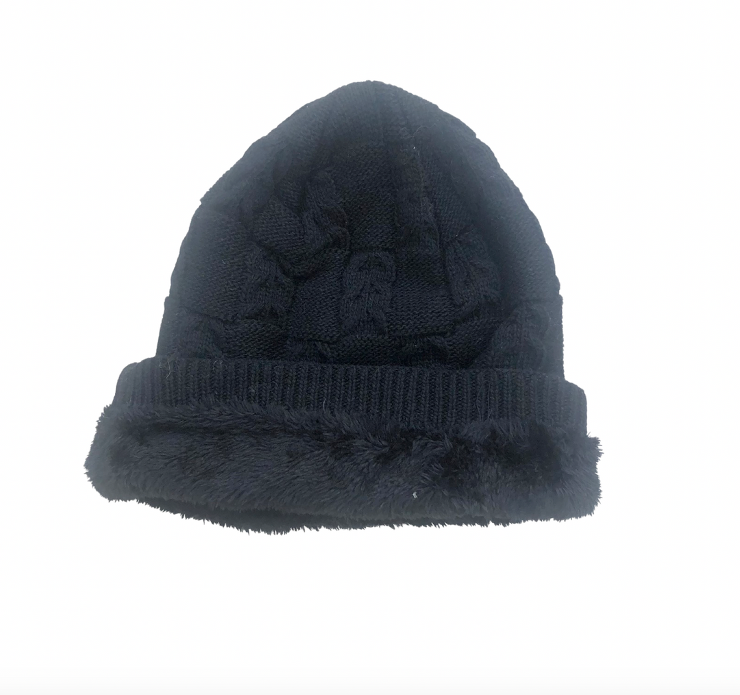 Mens Woolblend Beanie slouch - Navy