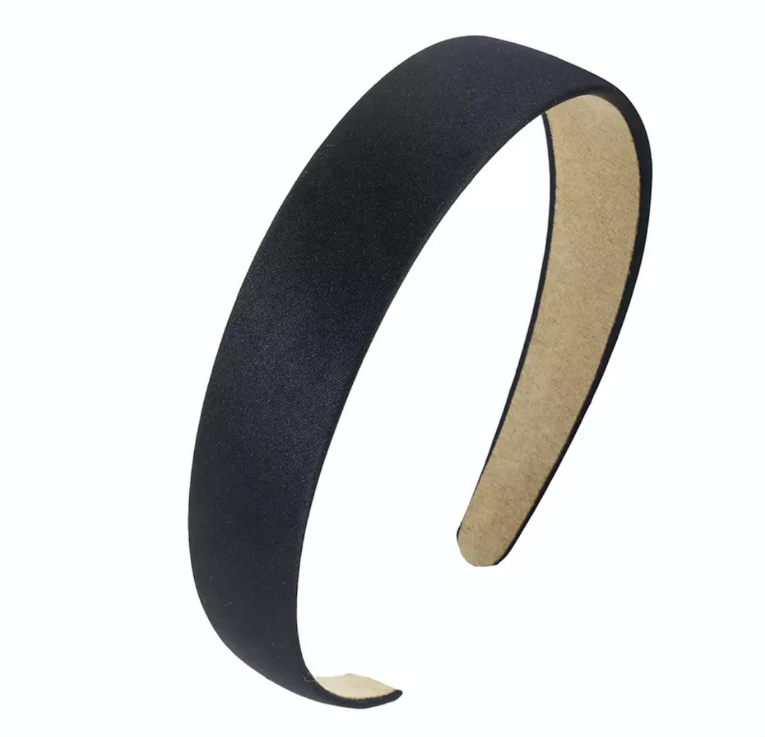 WS - Headband Satin -2.5cm Black 744109225925