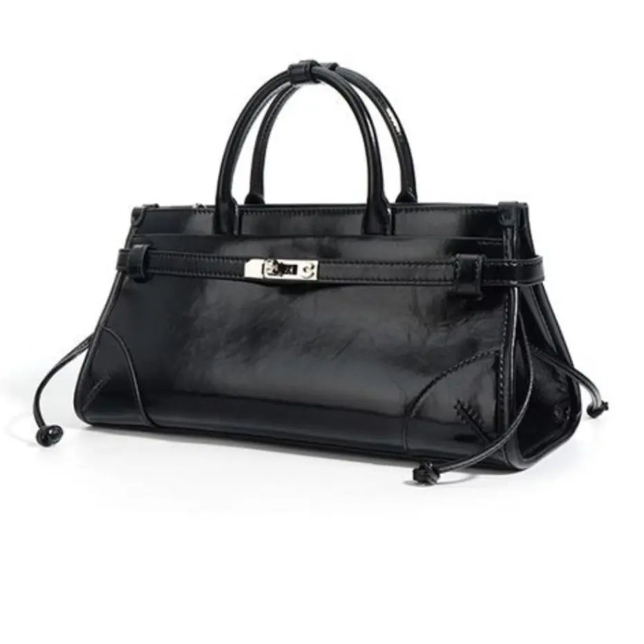 Oxford Cowhide Bag - Black