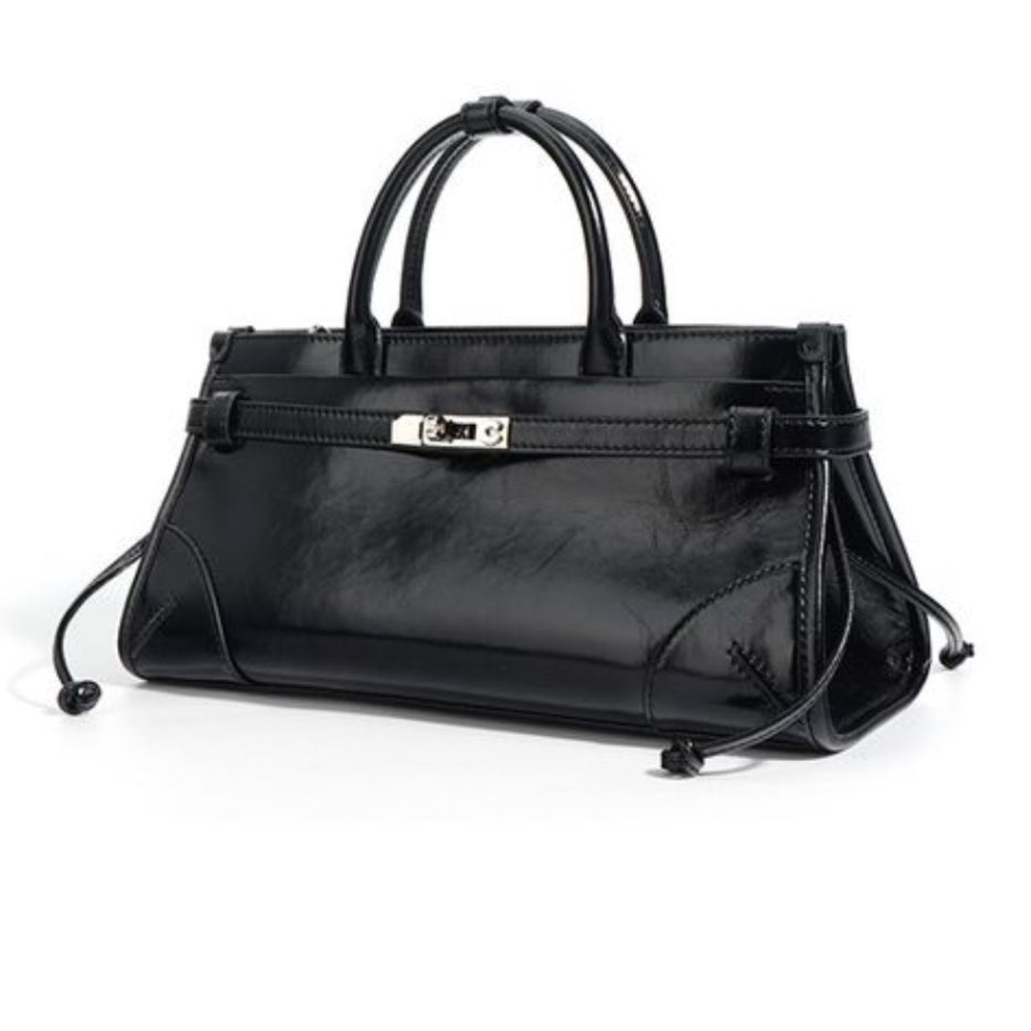 WS Oxford Cowhide Bag - Black