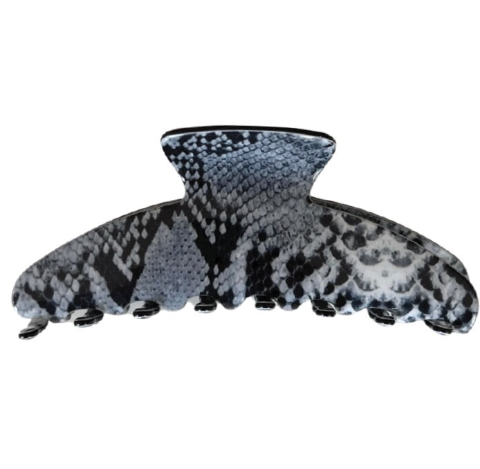 WS Premium extra large hair claw in Snake Grey 744109225765