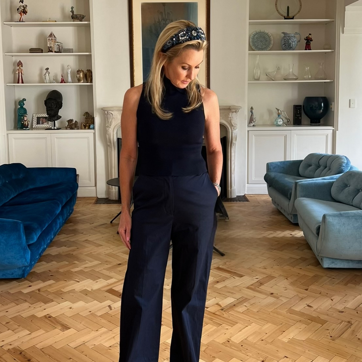 Nichola Navy encrusted Headband