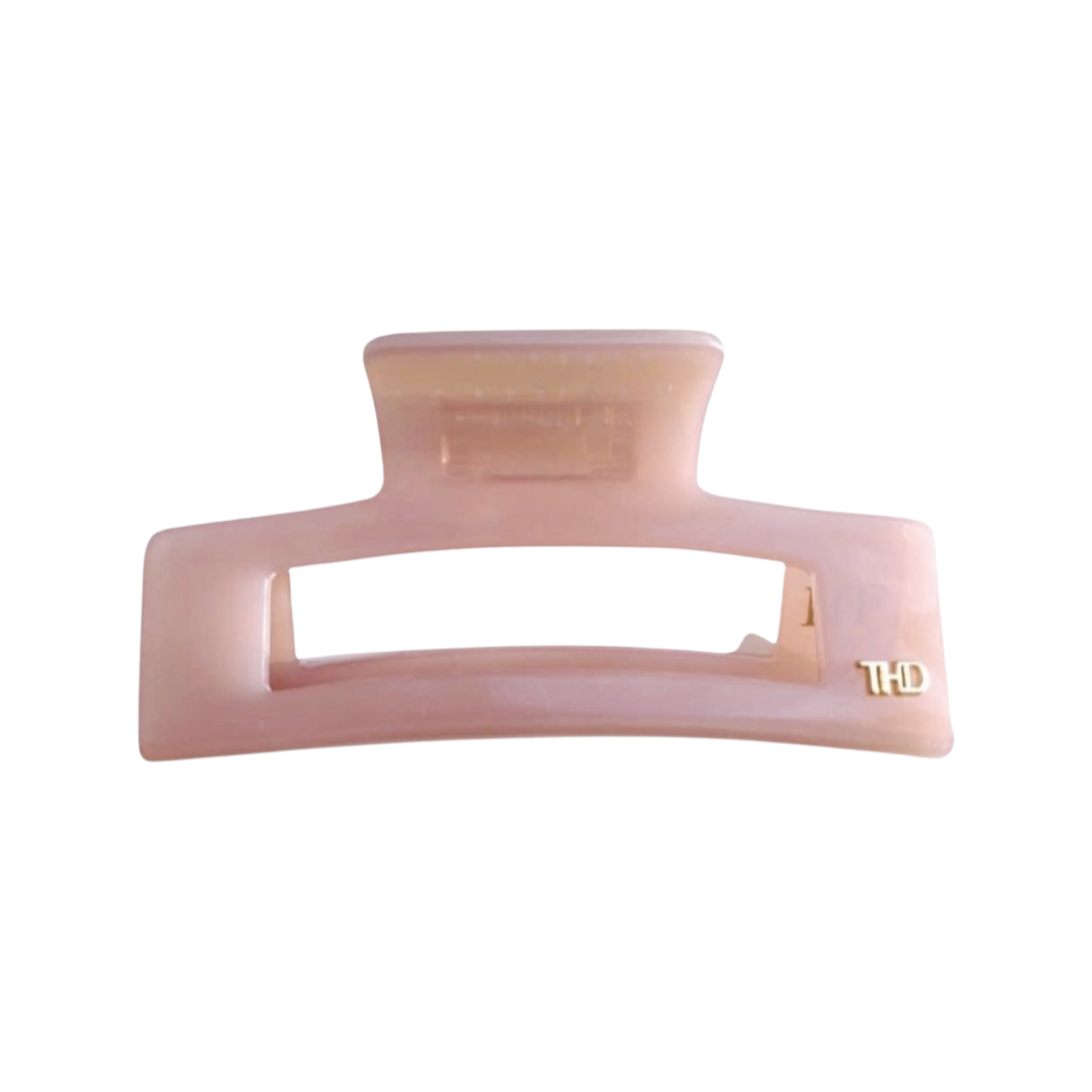 WS Rectangular Hair Claw - Crystal Rose