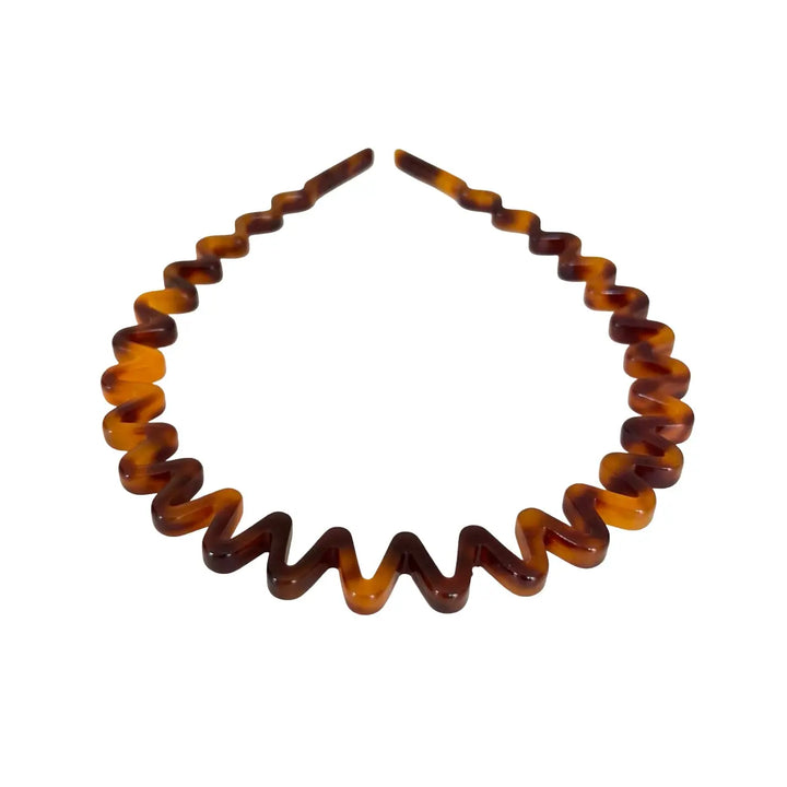 WS Acetate Wave Headband - Classic Brown Tortoise