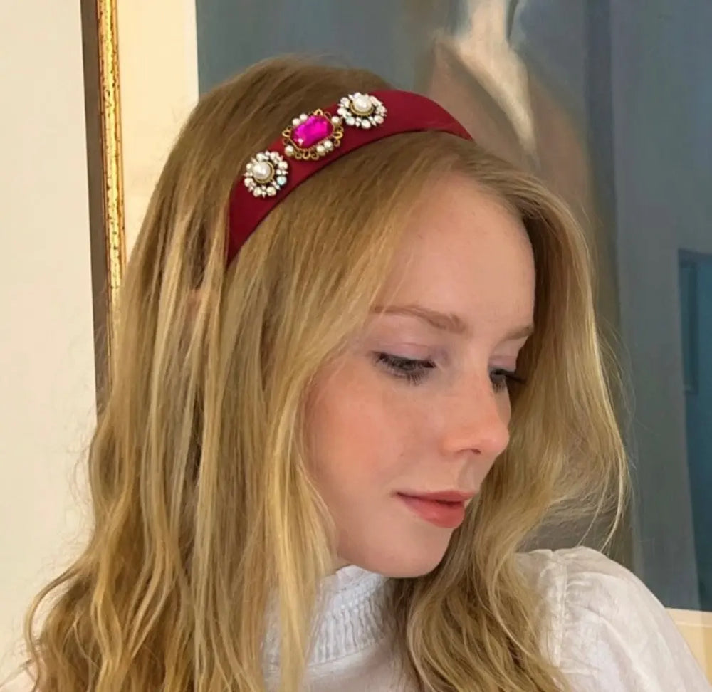 WS Headband Bling - Red Charleston