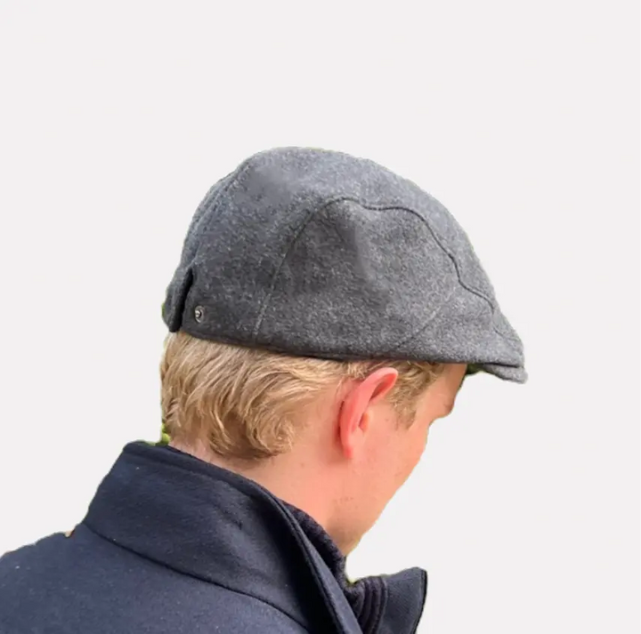 Unisex Newsboy Cap - Grey Suede