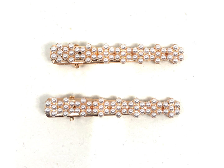 Pearl Bar Hair pin Gold - 2pce